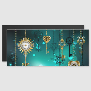 Invitation Magnétique Skeleton Keys on Green Background