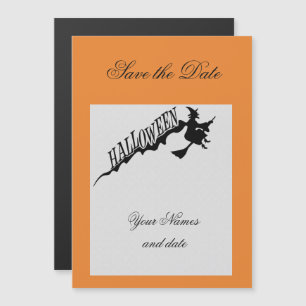 Invitation Magnétique Sorcière effrayante Broom Thunder_Cove Halloween