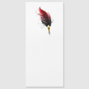 Invitation Magnétique Stylo rouge en plumes avec nib or