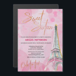 Invitation Magnétique Sweet sixteen Pink Gold Paris 16ème anniversaire<br><div class="desc">Invitation magnétique en Sweet sixteen rose et or. Jolie et élégante, cette invitation à la fête du 16ème anniversaire sur le thème de Paris présente une aquarelle illustrant la Tour Eiffel aux reflets rose et or. La calligraphie à la main moderne est dorée et rouge bordeaux, pour les mots "Sweet...</div>