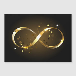 Invitation Magnétique Symbole de l'infini doré