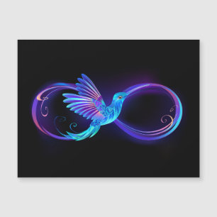 Invitation Magnétique Symbole de Neon Infinity par Glowing Hummingbird