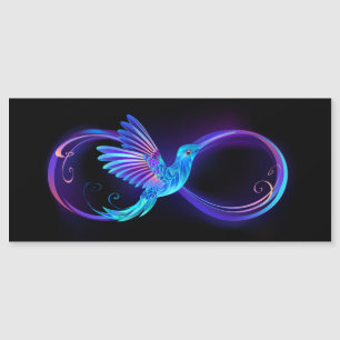 Invitation Magnétique Symbole de Neon Infinity par Glowing Hummingbird