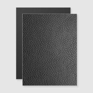 Invitation Magnétique Texture en cuir noir