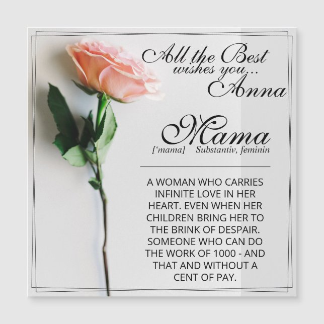 Invitation Magnétique Thin Magnetic Card (Devant)