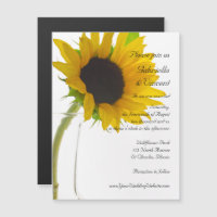 Tournesol jaune sur Mariage blanc