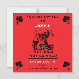 Invitation Magnétique Travail  Fête de retraite 
