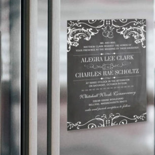 Invitation Magnétique Typographie Vintage du panneau magnétique