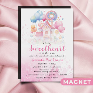 Invitation Magnétique Un Baby shower-bonbons un peu amoureux