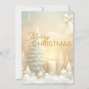 Invitation Magnétique Un paysage enneigé de fantaisie d'ange de Noël