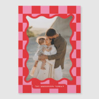 Vérification de bord ondulé moderne photo minimale