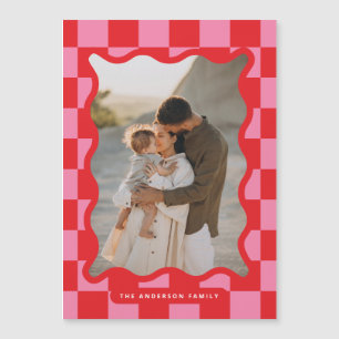 Invitation Magnétique Vérification de bord ondulé moderne photo minimale