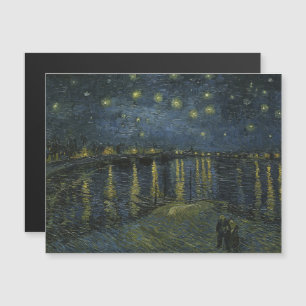 Invitation Magnétique Vincent Van Gogh, La nuit étoilée sur le Rhône