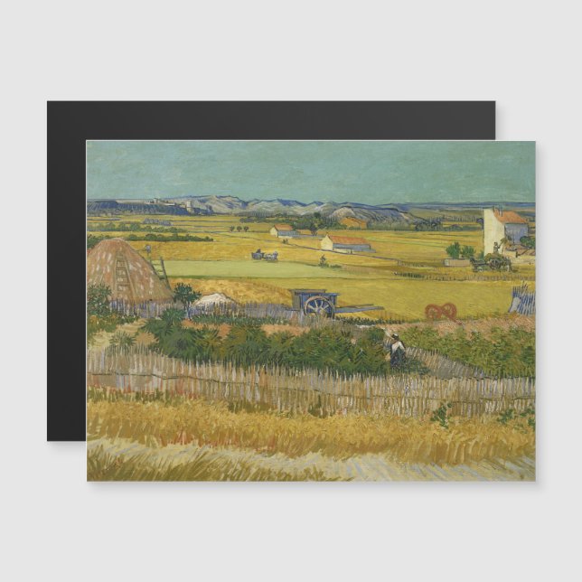 Invitation Magnétique Vincent Van Gogh, La Récolte, De Oogst (Devant / Derrière)