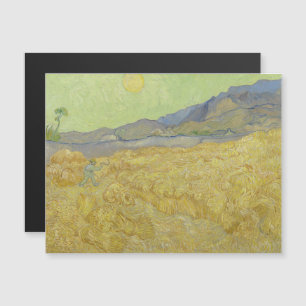 Invitation Magnétique Vincent Van Gogh, Wheatfield Avec Une Faucheuse
