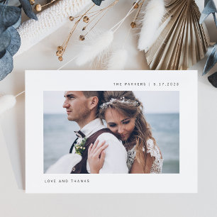Invitation Magnétique Vœux Simples   Photo Remerciement de Mariage