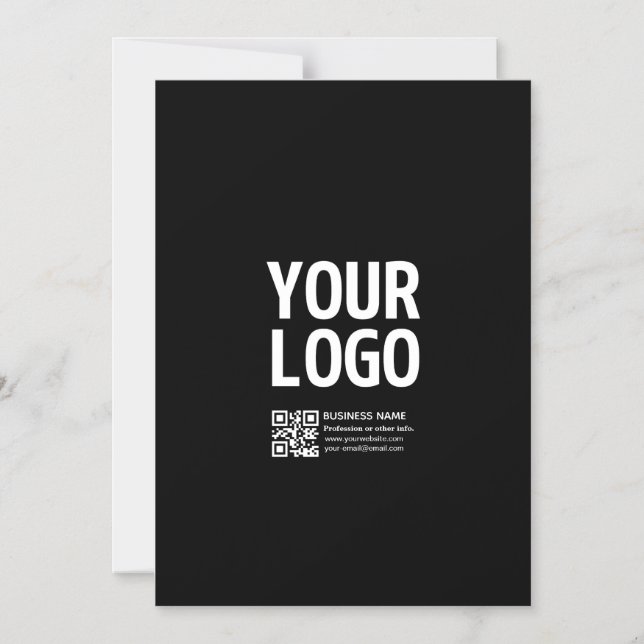 Invitation Magnétique Votre logo avec code QR et texte modifiables  (Recto)
