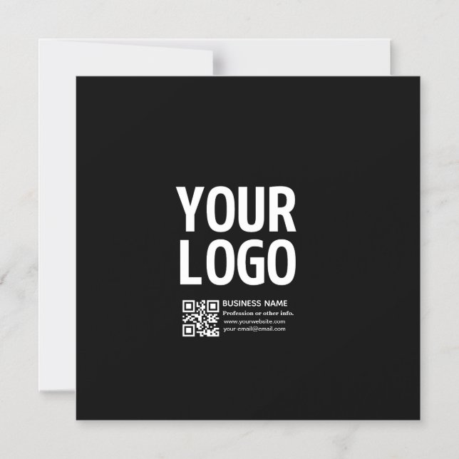 Invitation Magnétique Votre logo avec code QR et texte modifiables  (Recto)
