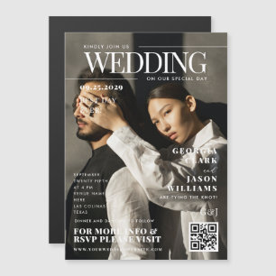 Invitation Magnétique Votre photo personnalisée   Couverture de magazine