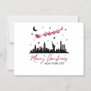Invitation Magnétique Voyage de Noël à New York, Joyeux Noël Nouveau