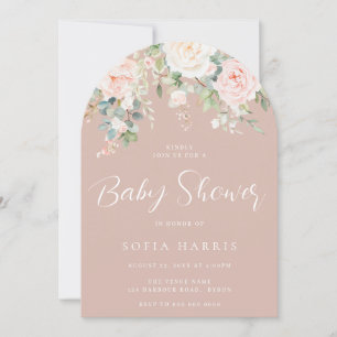Invitation Magnifique Blush & Ivory Botanical Baby shower