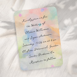 Invitation Magnifique calligraphie moderne aquarelle abstrait