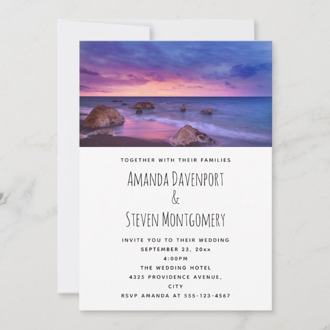 Invitation Magnifique conception de photographie de mariage d (Devant)