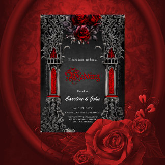 Invitation Magnifique design mariage gothique foncé.