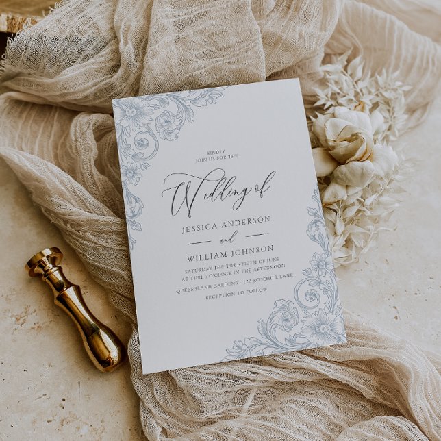 Invitation Magnifique Élégant Mariage Vintage (Créateur téléchargé)