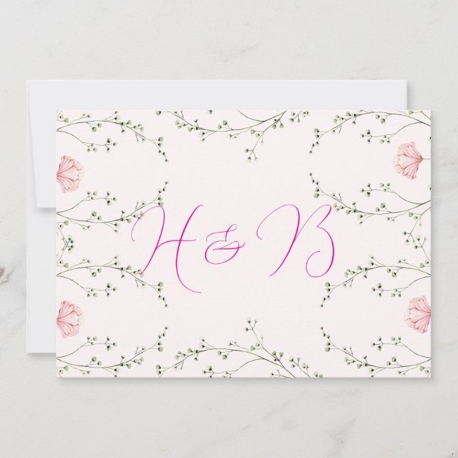 Invitation Magnifique floral  (Devant)