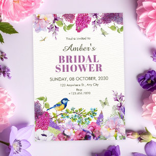 Invitation Magnifique jardin floral pour une baby shower de m