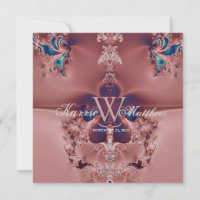 Magnifique Lustre Fractal Mauve Mariage