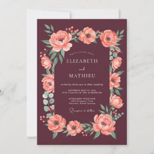 Invitation Magnifique mariage d'automne en Bourgogne
