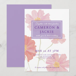Invitation Magnifique mariage de coquelicot sauvage