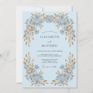 Invitation Magnifique mariage de printemps Baby Blue
