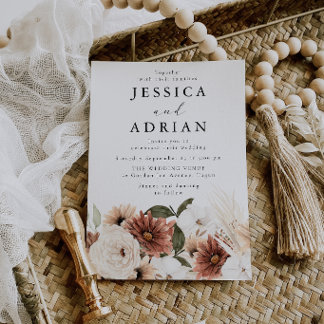Invitation Magnifique mariage moderne boho
