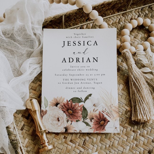 Invitation Magnifique mariage moderne boho (Créateur téléchargé)