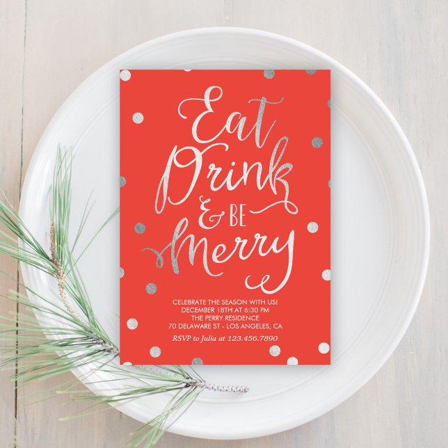 Invitation Magnifique Merriment Editable Color Holiday Party (Créateur téléchargé)