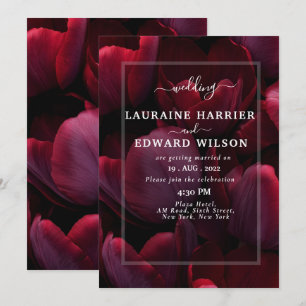 Invitation Magnifique motif de fleurs de Bourgogne