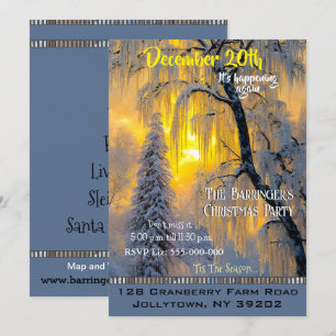 Invitation magnifique pour une fête de Noël un mat