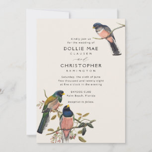 Invitation Magnifique Suite d'Invitation Antique Birdie