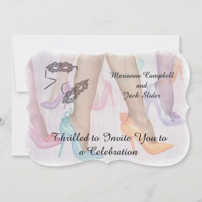 INVITATION MAGNIFIQUES TALONS HAUTS PERSONNALISABLES (Devant)