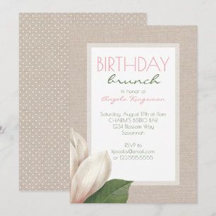 Invitation Magnolia Bloom Ladies Anniversaire Brunch