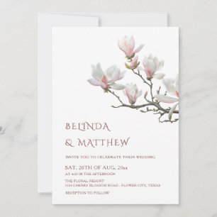 Invitation Magnolia Mariage Casual Élégant