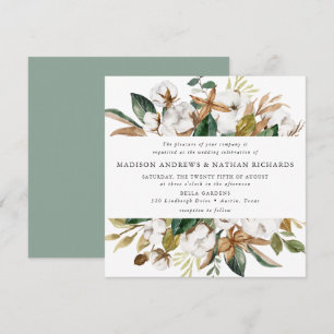 Invitation Magnolias Aquarelle   Mariage Floral