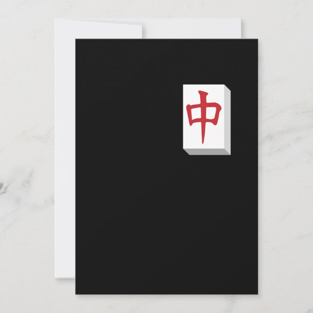 Invitation Mahjong Tile Based Chinese Game Gameplay Gamble Ch (Devant)