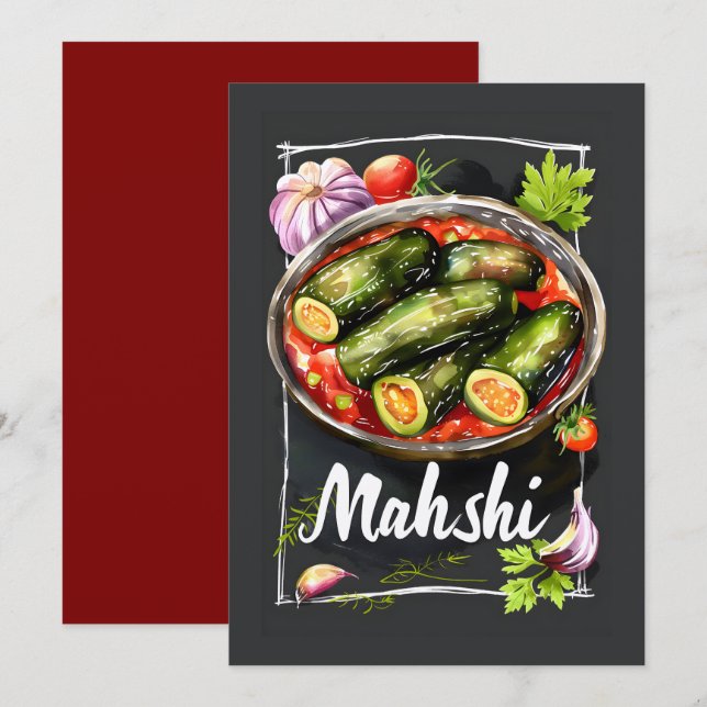 Invitation Mahshi Extravaganza Montrez effectivement utilisé  (Devant / Derrière)