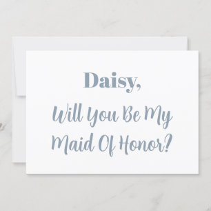 Invitation Maid Of Honor Bridesmaid Dusty Cool Mariage