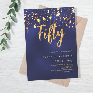 Invitation Maillot bleu marine 50e anniversaire