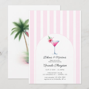 Invitation Maillots roses et martinis : une fête tropicale po